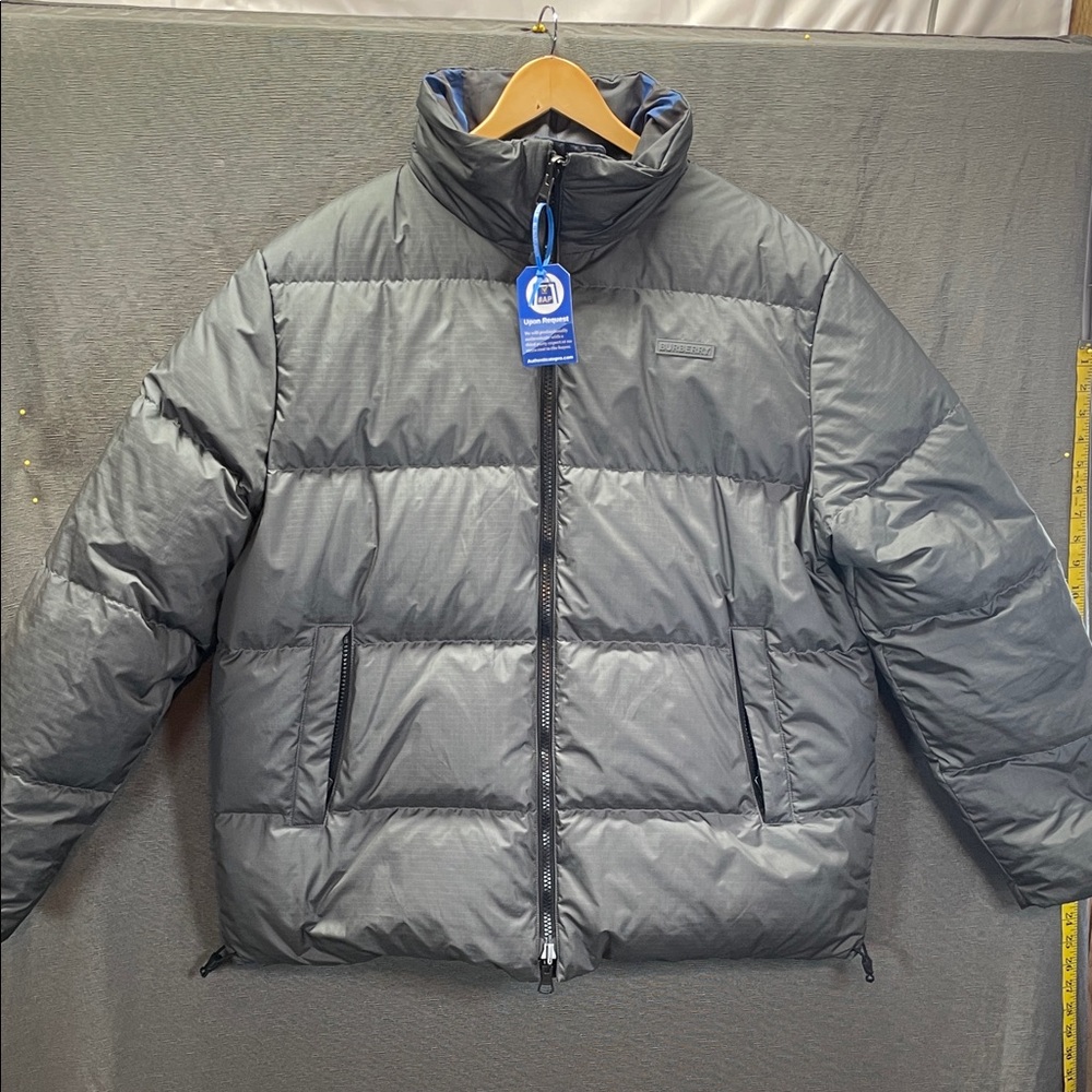 Burberry Men's Dark Gray Reversible Puffer Jacket